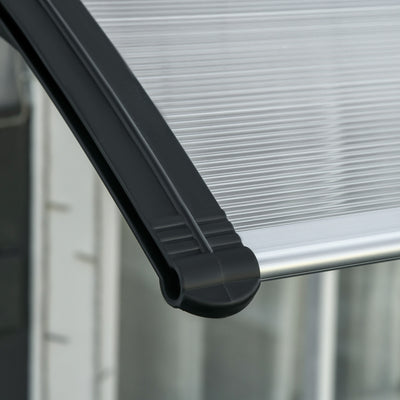 Outsunny Front Door Canopy, Outdoor Awning, 303 x 96cm Rain Shelter for Window, Porch and Front/Back Door, Clear 