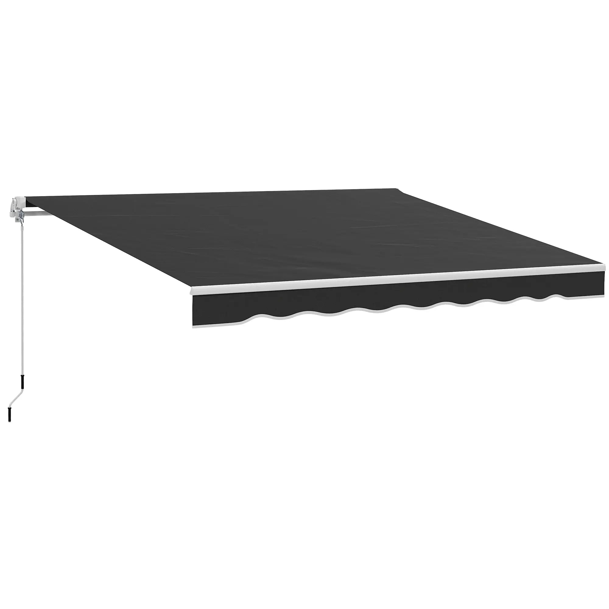 Outsunny Garden Retractable Awning - Black 