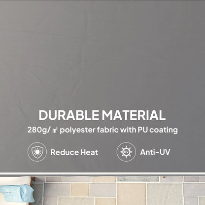 Outsunny Garden Retractable Awning - Dark Grey 