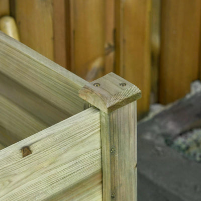 Outsunny Garden Wooden Planters， Raised Garden Bed with Legs and Storage Shelf Elevated Wooden Planter Box 