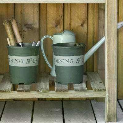 Outsunny Garden Wooden Planters， Raised Garden Bed with Legs and Storage Shelf Elevated Wooden Planter Box 