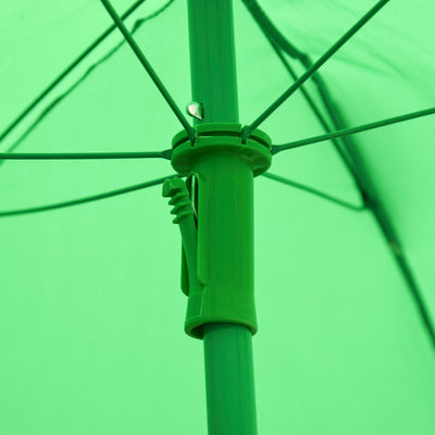 Outsunny Kids Outdoor Table and Chairs Garden Furniture Frog Pattern with Removable & Height Adjustable Sun Umbrella, Green 