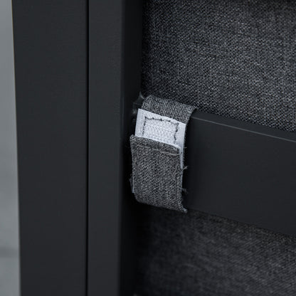 Outsunny Nine-Piece Aluminium Garden Set, with Glass-Top Table - Grey 