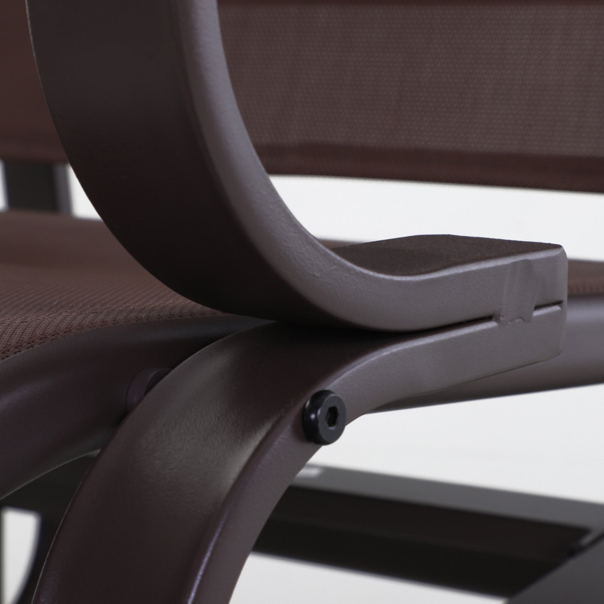 Outsunny Outdoor Gliding Rocking Chair with Sturdy Metal Frame Garden Comfortable Swing Chair, Brown 