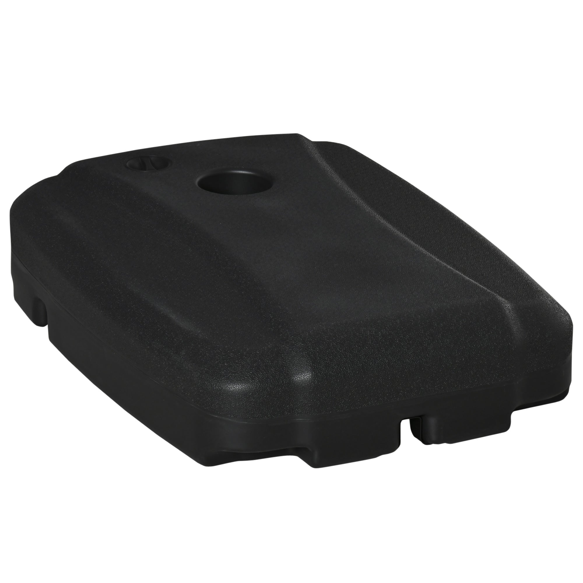 Outsunny Parasol Base, Water and Sand Filled, Up to 100kg, Portable Umbrella Stand Weights for Cantilever Banana Parasol with Wheels, Black 