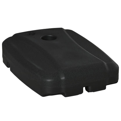 Outsunny Parasol Base, Water and Sand Filled, Up to 100kg, Portable Umbrella Stand Weights for Cantilever Banana Parasol with Wheels, Black 