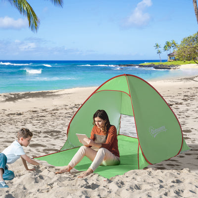 Outsunny Pop Up Tent Beach Fishing Camping UV Protection Patio Sun Shade Shelter 