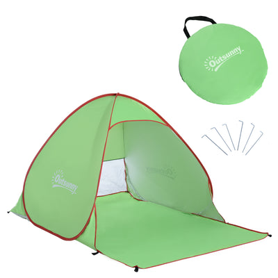 Outsunny Pop Up Tent Beach Fishing Camping UV Protection Patio Sun Shade Shelter 