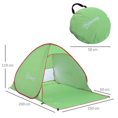 Outsunny Pop Up Tent Beach Fishing Camping UV Protection Patio Sun Shade Shelter 