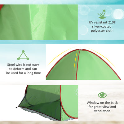 Outsunny Pop Up Tent Beach Fishing Camping UV Protection Patio Sun Shade Shelter 