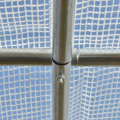 Outsunny Walk-in Polytunnel Greenhouse Green House with Roll-up Sidewalls, UV-resistant PE Cover, 3 x 2 x 2m, White 