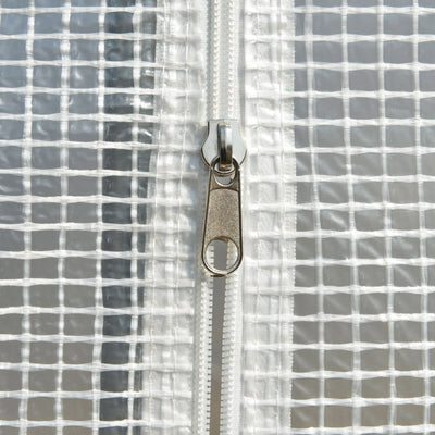Outsunny Walk-in Polytunnel Greenhouse Green House with Roll-up Sidewalls, UV-resistant PE Cover, 3 x 2 x 2m, White 