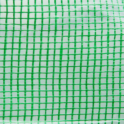 Outsunny Walk-in Polytunnel Greenhouse, Outdoor Garden Tunnel Greenhouse Tent with Zipped Roll-Up Door and 6 Mesh Windows, 4 x 3M 