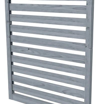 Outsunny Wall Mounted Plant Stands Set of 2, Fir Wood Flower Stand with Shelves and Slatted Trellis for Patio, Balcony, Porch 