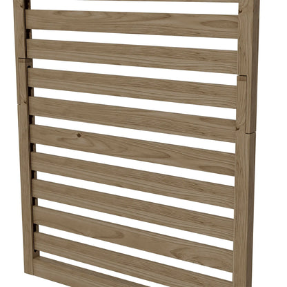 Outsunny Wall Mounted Plant Stands Set of 2, Fir Wood Flower Stand with Shelves and Slatted Trellis for Patio, Balcony, Porch 