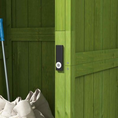 Outsunny Wooden Garden Shed, Utility Outdoor Small Shed with Lockable Double Doors, Shelves and Roof Hatch, Dark Green 