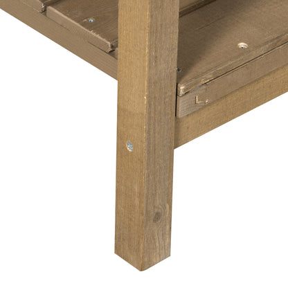 Outsunny Wooden Herb Planter Raised Bed Container Garden Plant Stand Bed 8 Boxes 110L x 46W x 76Hcm Brown 