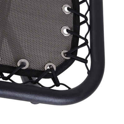 Outsunny Zero Gravity Chair Metal Frame Texteline Armchair Outdoor Folding and Reclining Sun Lounger with Head Pillow for Patio Decking Gardens Camping, Grey 