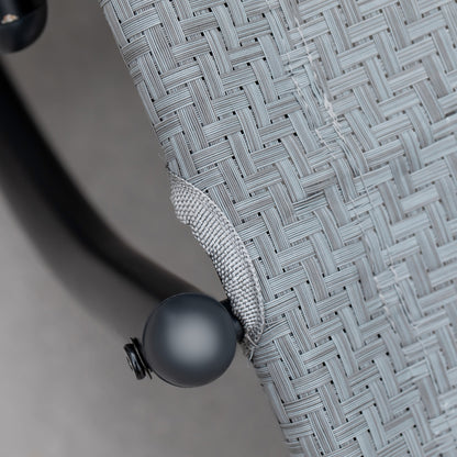 Outsunny Zero Gravity Rocking Lounge Chair Rattan Effect Patio Rocking Chair w/ Removable Pillow Recliner Seat Breathable Texteline - Grey 