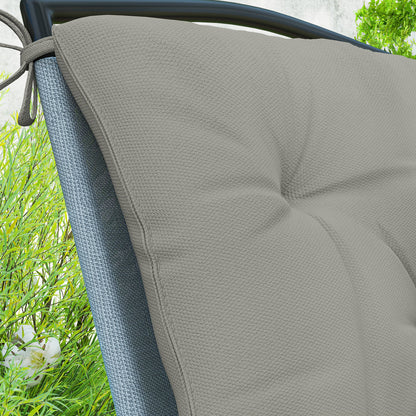 Outsunny Set of Two Outdoor Seat Cushions - Light Grey 