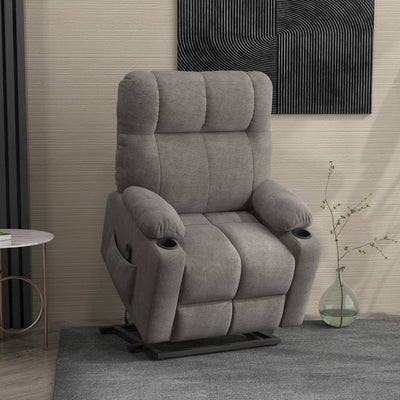 HOMCOM Electric Riser and Recliner Chair for Elderly, Power Lift Recliner Chair with Remote Control, Grey 