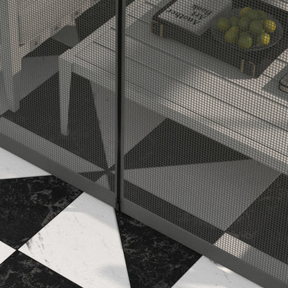 Outsunny 4 x 3m Aluminium Frame Hard Gazebo, with Accessories - Black 