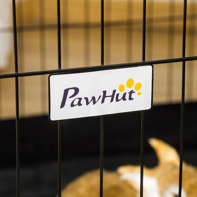 PawHut Rabbit Cage Guinea Pig Playpen Small Animal House for Kitties Puppies, w/ Water Proof Oxford Roof Floor 90 x 75 x 75 cm 