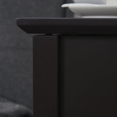 HOMCOM End Table, Narrow Side Table with Flip Top , Shelf, Dark Coffee 