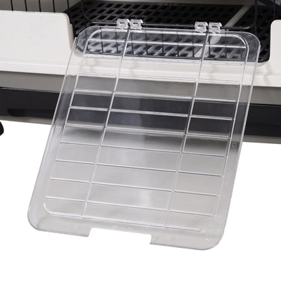 PawHut Four-Tier Small Animal Cage, for Bunnies, Ferrets, Chinchillas w/ Wheels, Tray - Black 