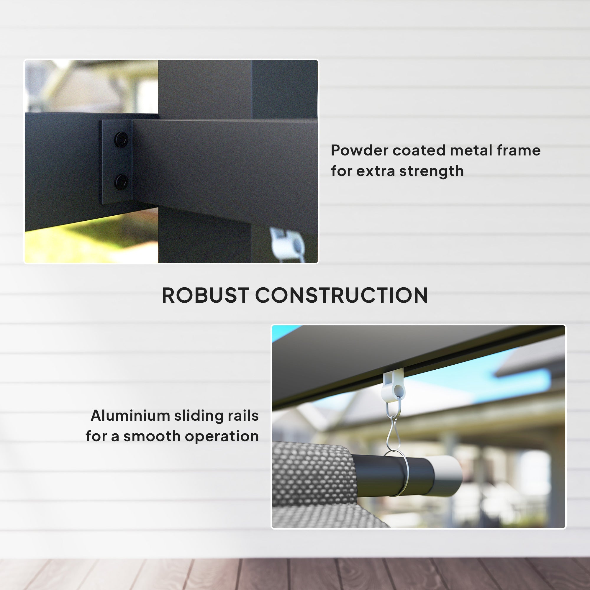 Outsunny 3 x 4m Metal Pergola with Retractable Roof and Roller Shade, Wall-Mounted or Free Standing Garden Gazebo Canopy Pergola Kit, UPF30+ Outdoor Sun Shade Shelter, Grey 