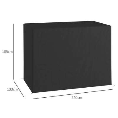 Outsunny 3-Seat Outdoor Garden Swing Chair Protective Cover Water UV Resistant, 240L x 133Wcm, Dark Grey 