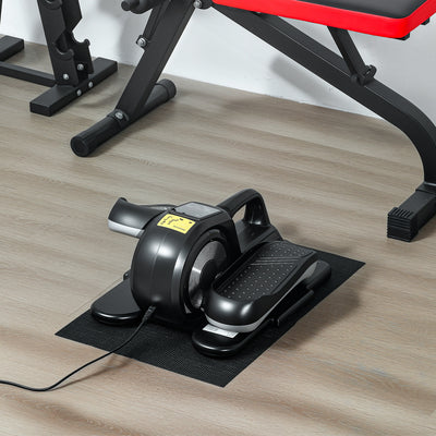 SPORTNOW Under Desk Elliptical Machine, Sit Down Pedal Exerciser with Forward and Reverse Motion, 12 Programs, LCD Monitor, Compact with Remote Control for Home Gym Office Daily Workout 