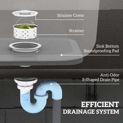 HOMCOM Outdoor Utility Sink, Stainless Steel Free Standing Single Bowl Kitchen Sink with Cold and Hot Water Pipe and Storage Shelf for Laundry Garage, 55 x 50 x 100 cm 