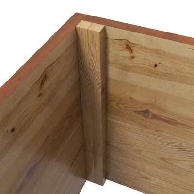 Outsunny Wooden Trellis Planter Box, Raised Garden Bed to Grow Vegetables, Herbs and Flowers, Orange 