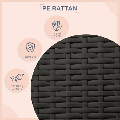 PawHut Wicker Dog House, Rattan Pet Bed, with Removable Cushion, Canopy, for Small and Medium Dogs - Cream 