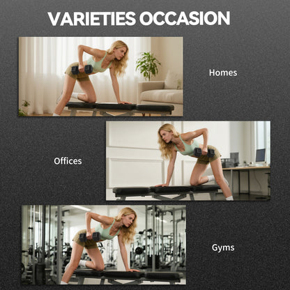 HOMCOM 2x15KG Rubber Hex Dumbbell Portable Hand Weights Dumbbell Home Gym