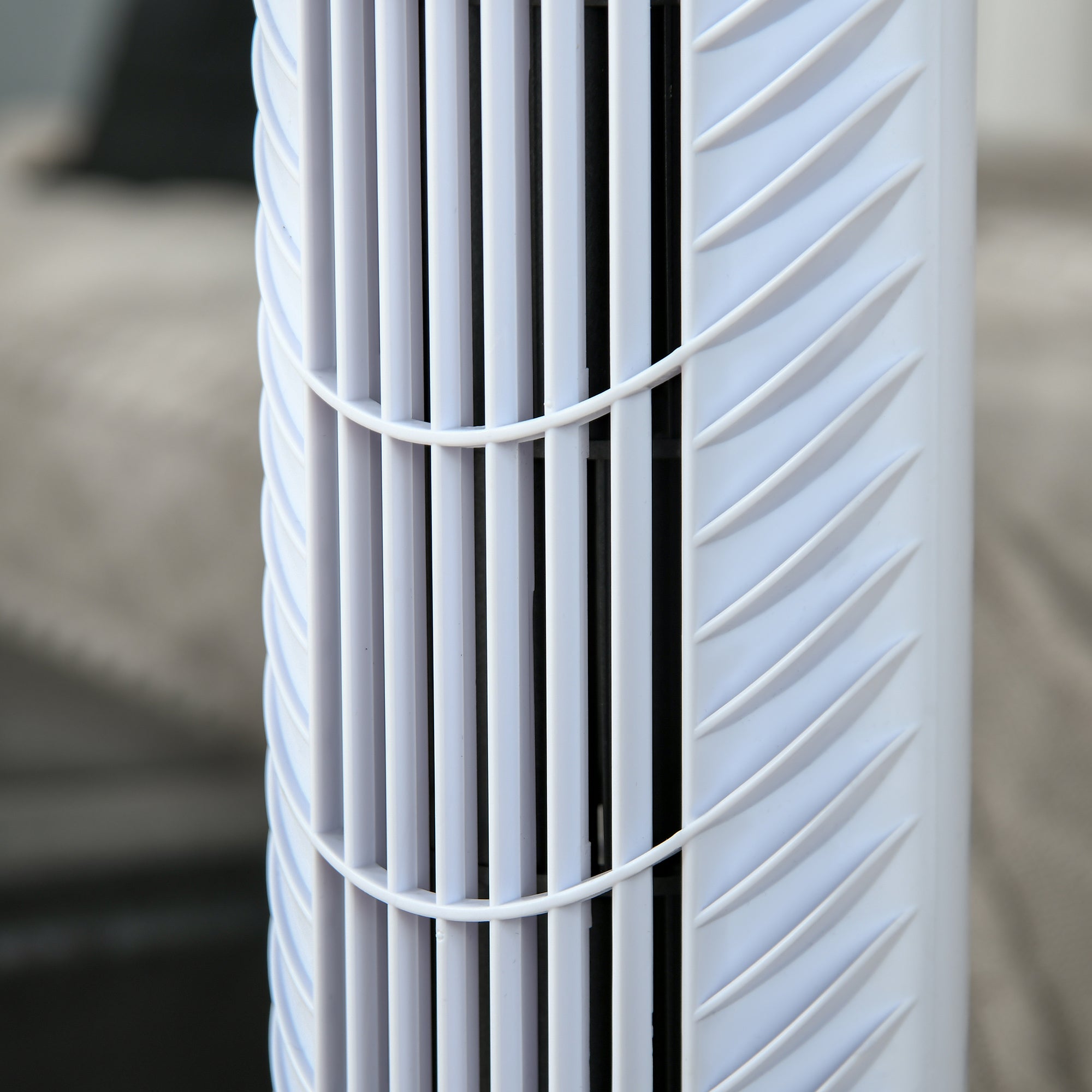 HOMCOM 36'' Freestanding Tower Fan, 3 Speed 3 Mode, 7.5h Timer, 70 Degree Oscillation, LED Panel, 5M Remote Controller, White 