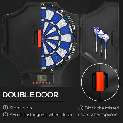 SPORTNOW Electronic Dartboard Set, with 31 Games, for Eight Players 