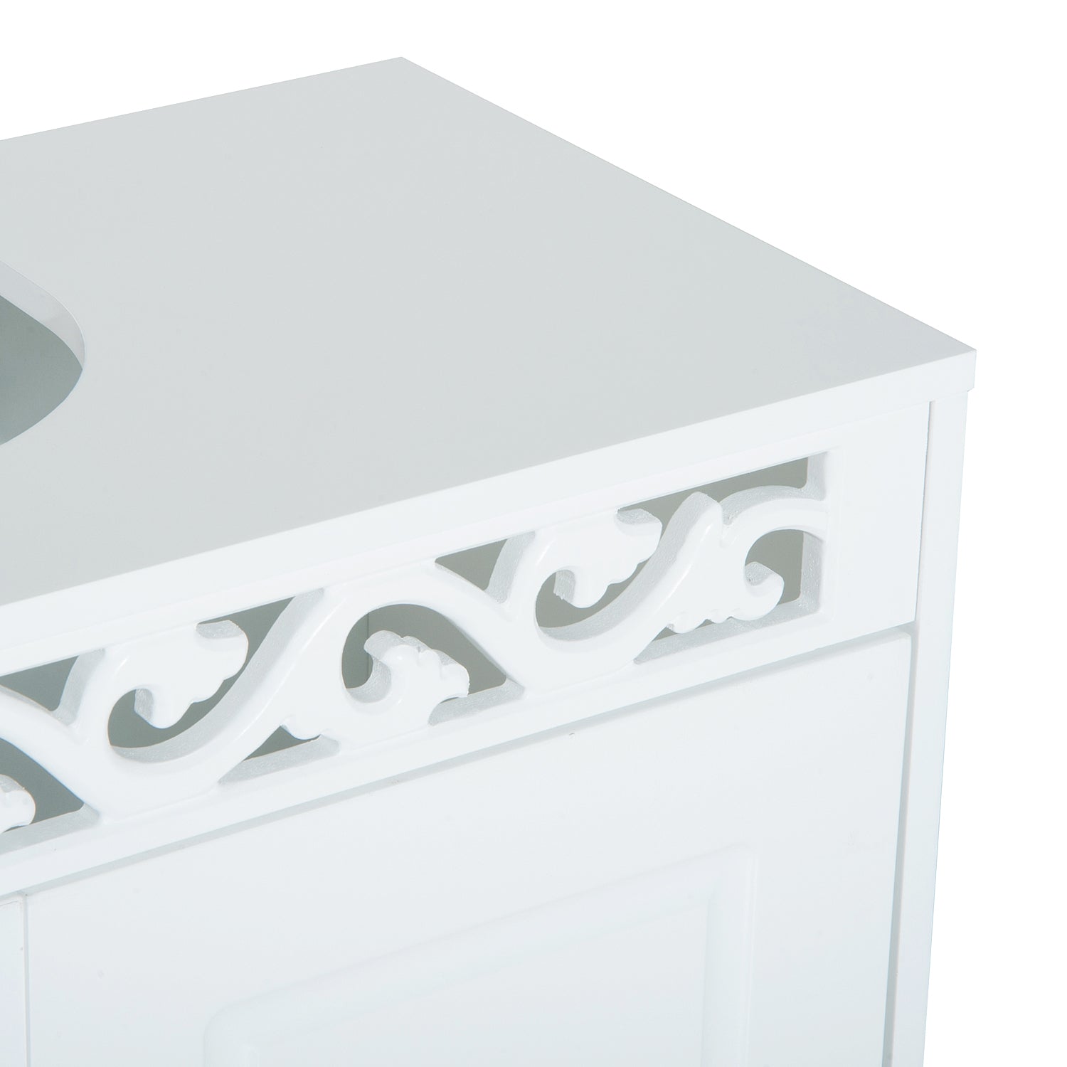 HOMCOM Bathroom Under Sink Storage Cabinet 2 Door Wooden Cupboard Vanity Units 