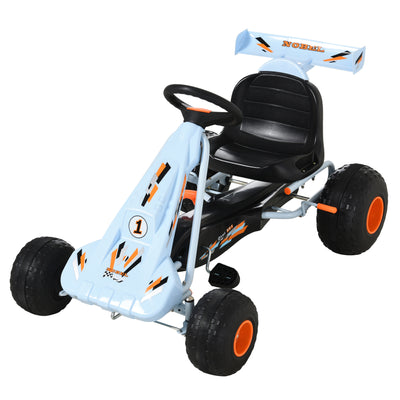 HOMCOM Kids Children Pedal Go Kart Manual Ride On Car w/ Brake Gears Steering Wheel Adjustable Seat Outdoor Fun Vehicle 97 x 66 x 59 cm 