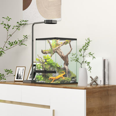 PawHut 40L Vivarium for Lizards, Frogs, Snakes, Turtles, Tortoises w/ Anti-Escape Design, Ventilation 