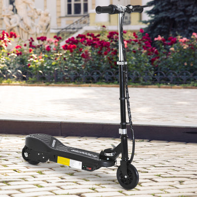 HOMCOM Folding Kids Electric Scooter Ride on Toy, Age 7-14-Black 