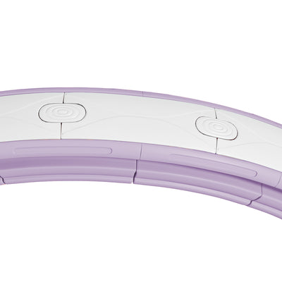 SPORTNOW Smart Weighted Hula Hoop, Massage Hula Ring w/ 16 Detachable Knots, 360° Auto-Rotating Ball, Digital Counter, Purple 