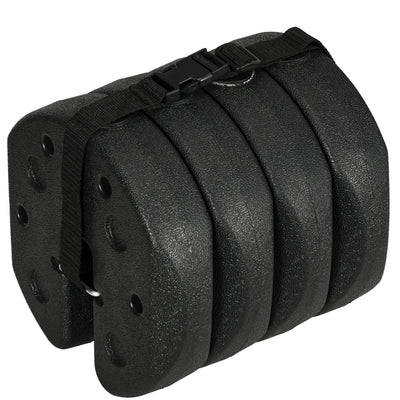 Outsunny 12KG Gazebo Weights Set of 4, Weights for Gazebo Legs with Reinforce Pins and Carry Belt, for Canopies Marquees Tents 