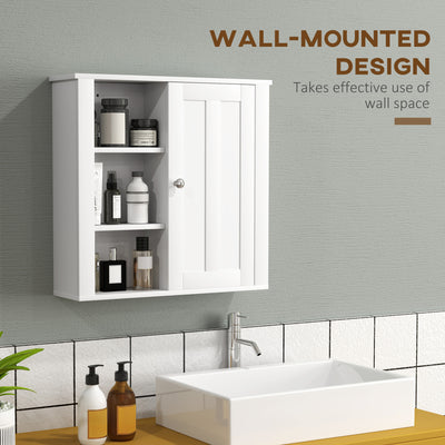 HOMCOM Clean and Simple Bathroom Storage Cabinet - White 