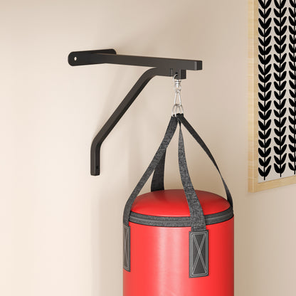 SPORTNOW Unfilled Punching Bag Set with Boxing Bag Bracket, Boxing Gloves, Hand Wraps and 360\'c2\'b0 Swivel Hook