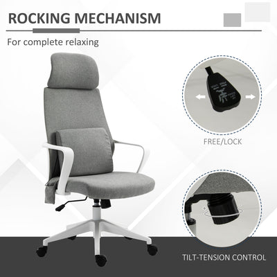 Vinsetto Massage Pillow Office Chair - Grey 