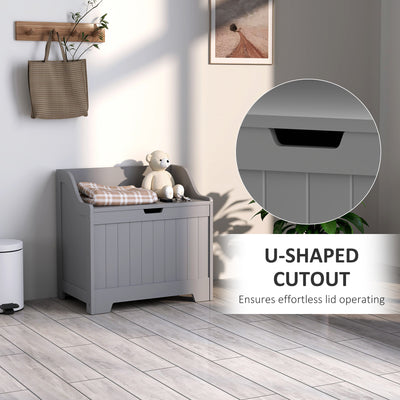HOMCOM 61L Home Storage Chest - Grey 