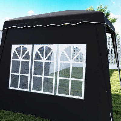 Outsunny 2.4 x 2.4m UV50+ Pop Up Gazebo - Black 