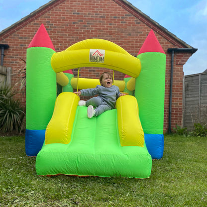 HOMCOM Nylon Inflatable Bouncy Castle Multi-Colour 